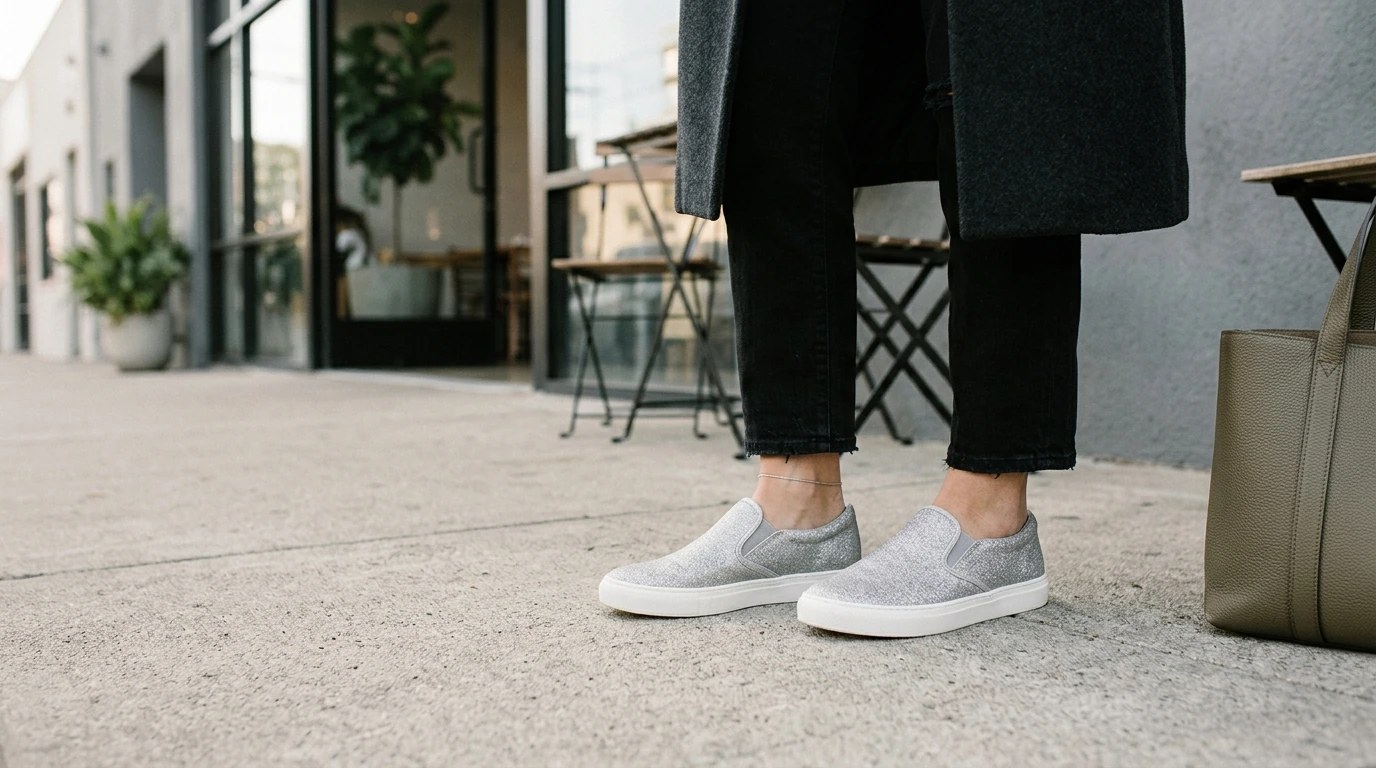 Jimmy Choo Hawaii/F JLX Glitter Slip-On Sneakers