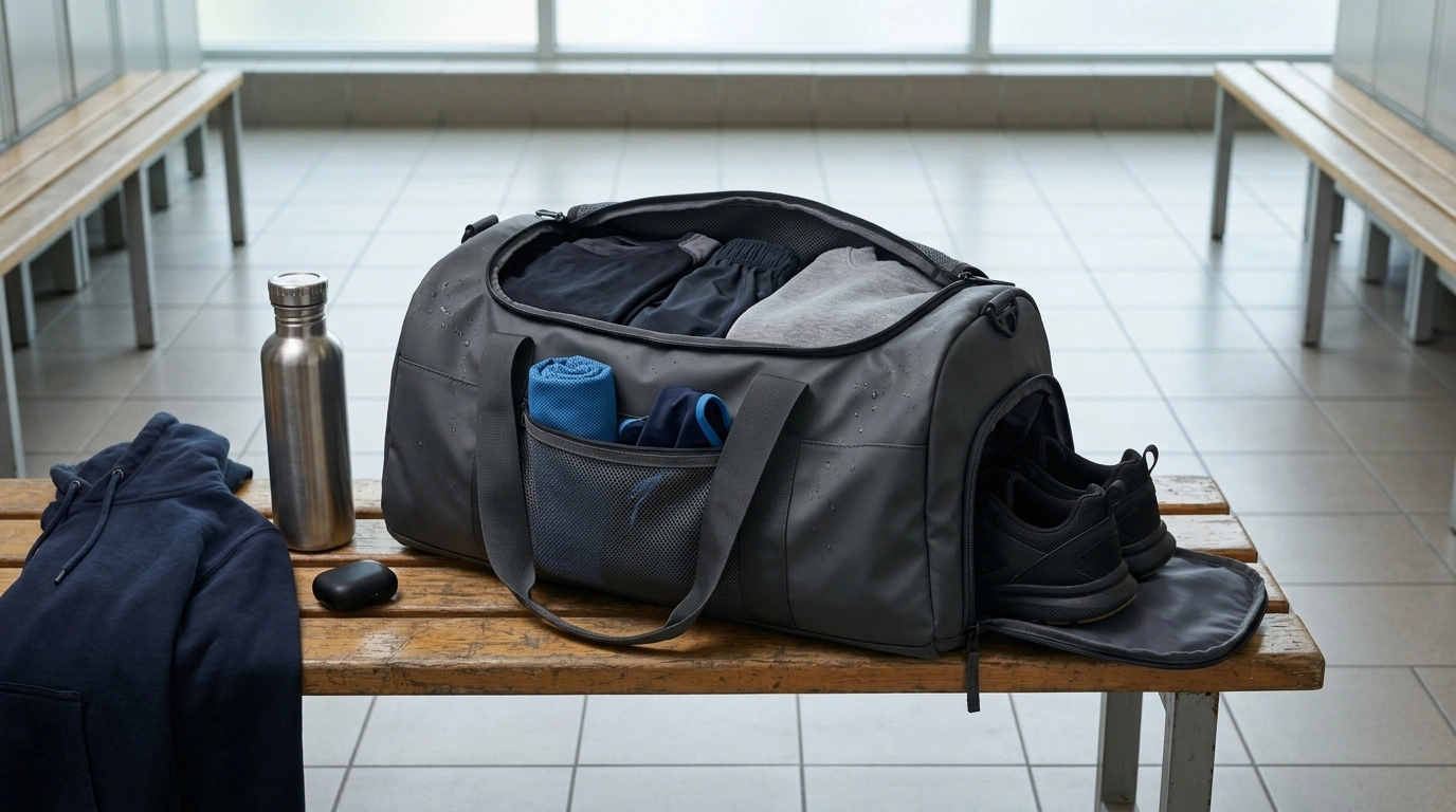 Waterproof Gym Bag: Shoe Pocket + Wet-Dry Separation
