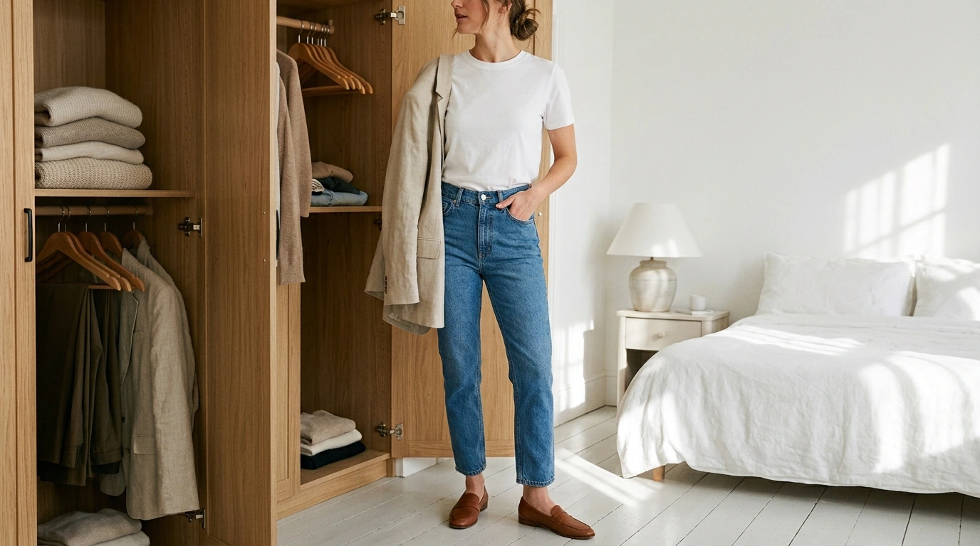High-Waist Slim Straight-Leg Jeans: Fit, Style & Care