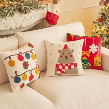 Nordic Christmas Pillow Cover 18x18: Cozy, No Clutter